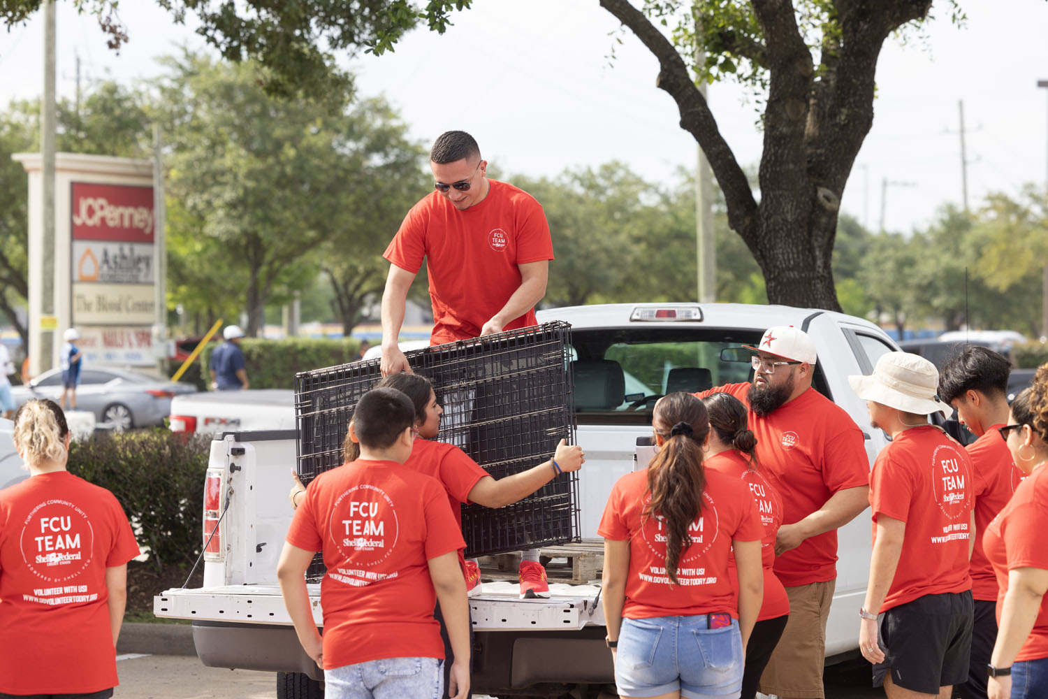 Pet adoption volunteers